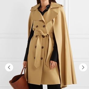 KHAITE  Donna double-breasted cotton cape coat